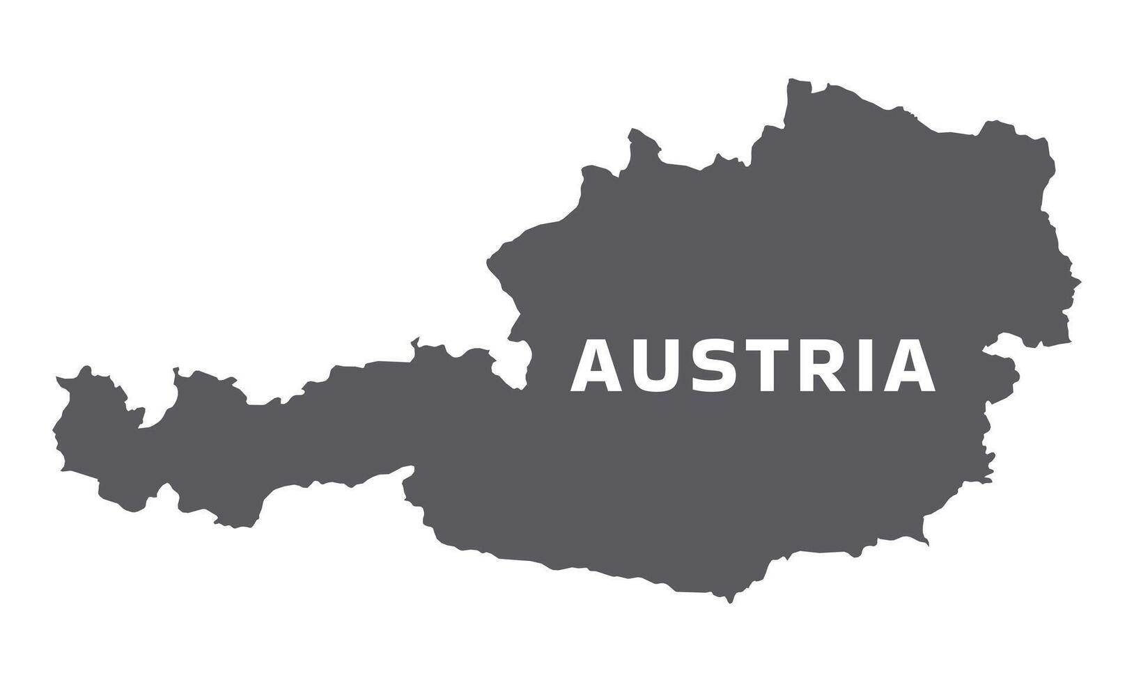 Simple flat Austria map grey illustration vector