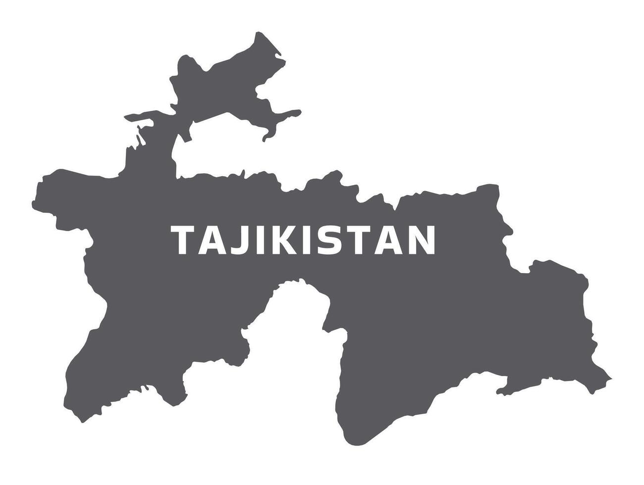 Simple flat Tajikistan map grey illustration vector