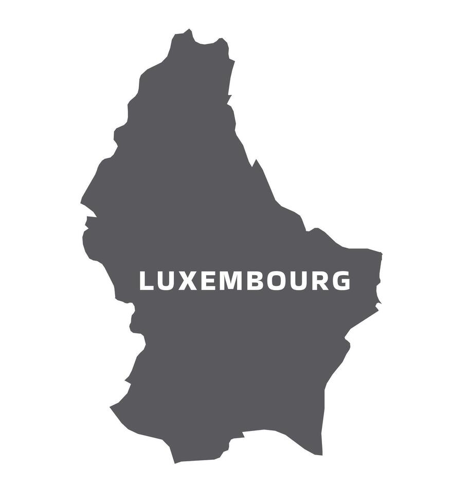 Simple flat Luxembourg map grey illustration vector