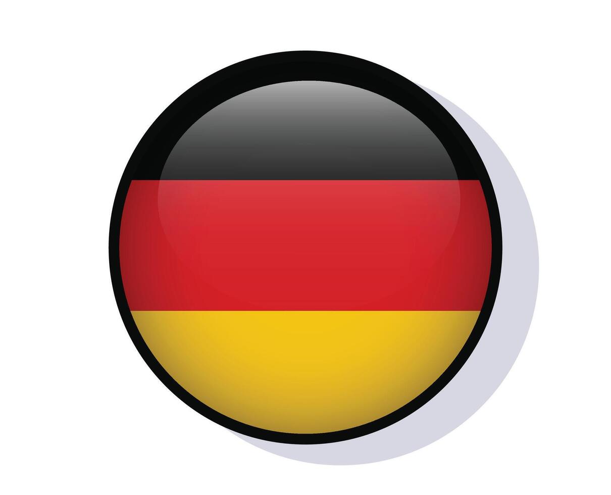 Flag Germany circle round frame design vector