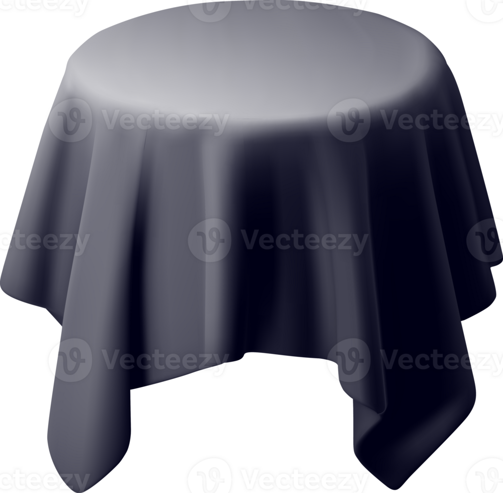 3D draped tables with cloth cover icon png