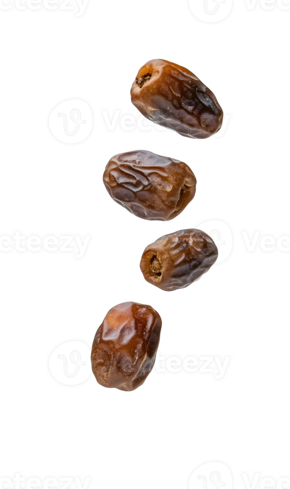 Elevated View of Fresh Dates Against a transparent Background, a Symbol of Middle Eastern png