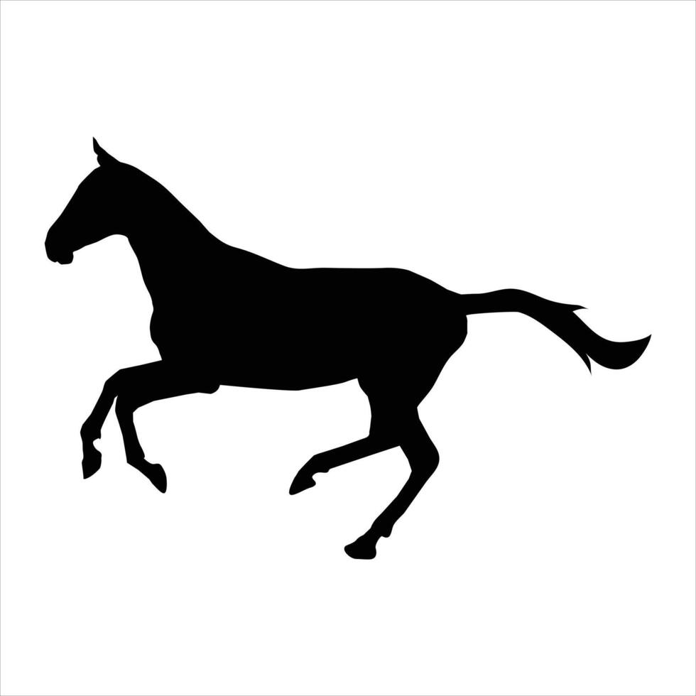 silhouette of a jumping horse vector
