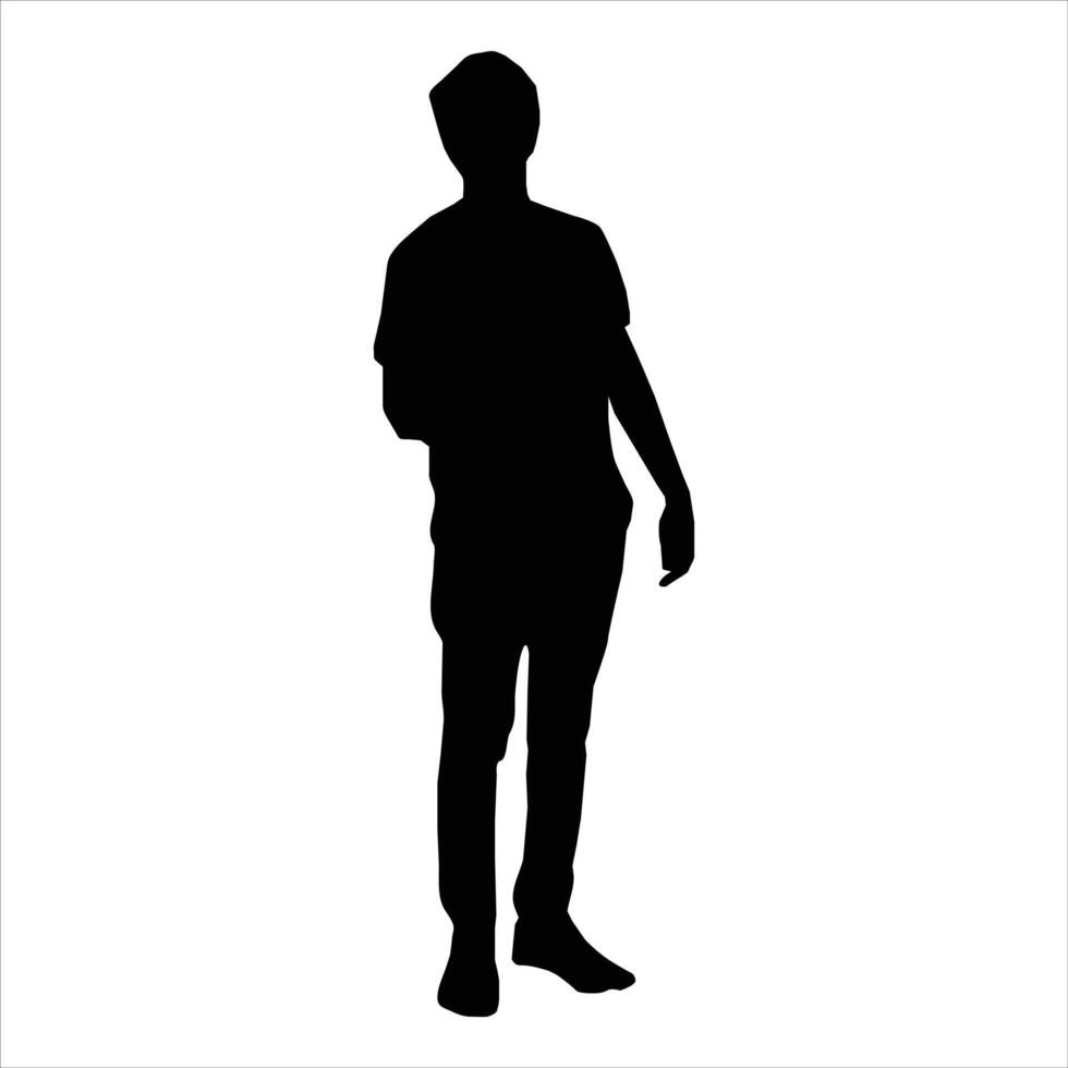 Man silhouette icon Illustration over white background vector