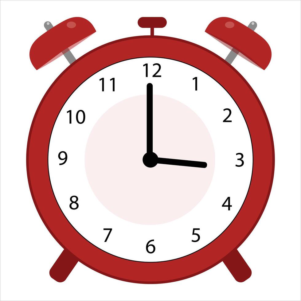 Alarm clock flat illustration vector
