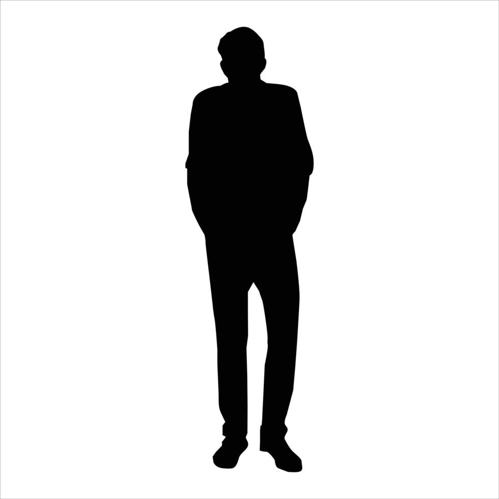 Man silhouette Illustration on a white background.man silhouette icon vector