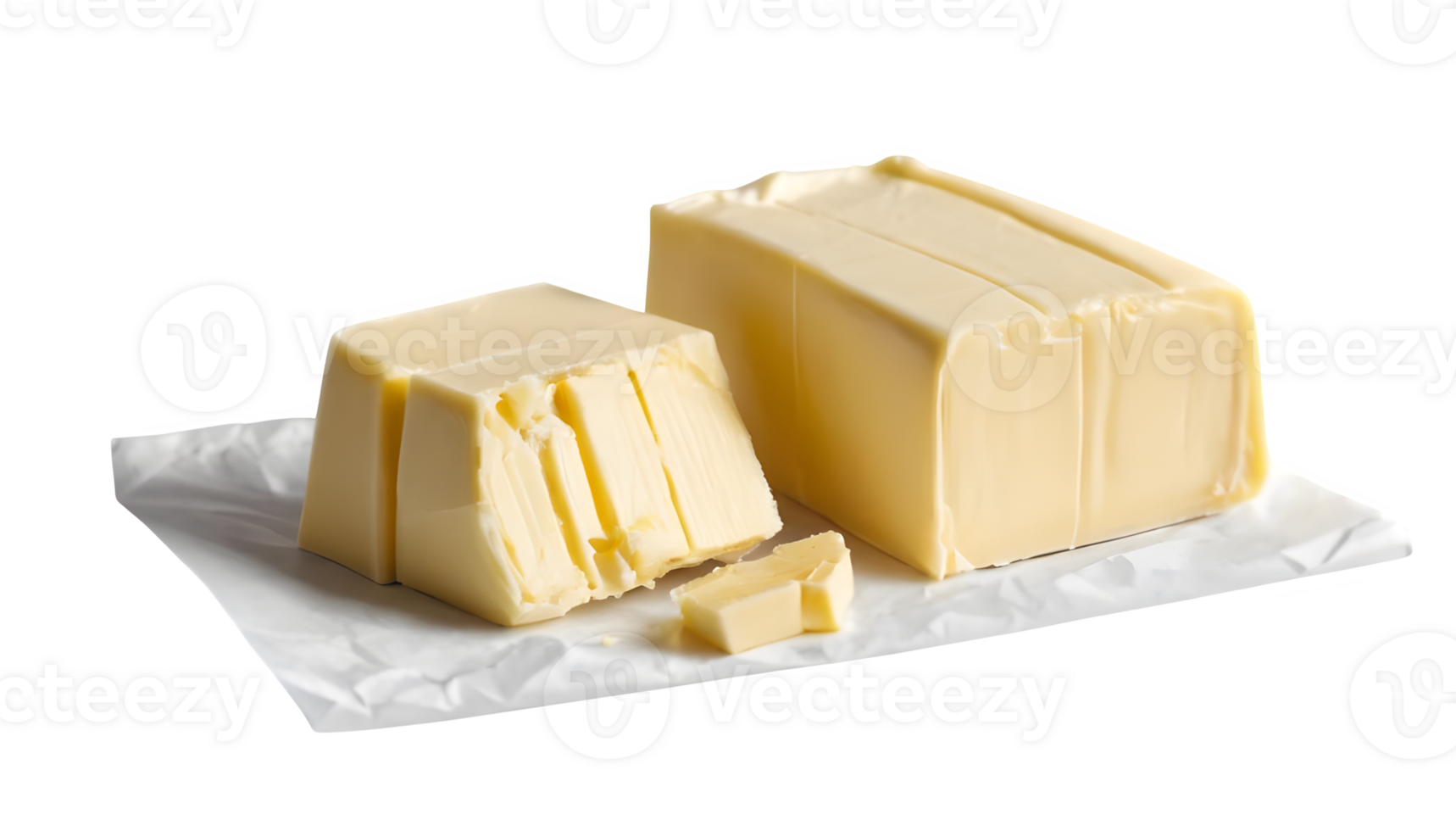 Butter on a white paper plate png