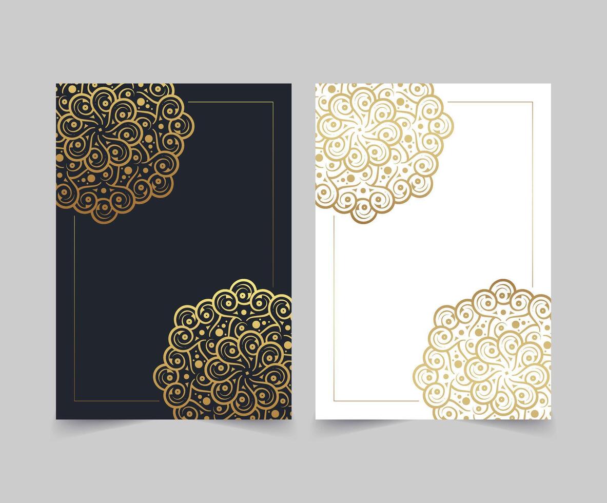luxury classiccover background with mandala texture vector