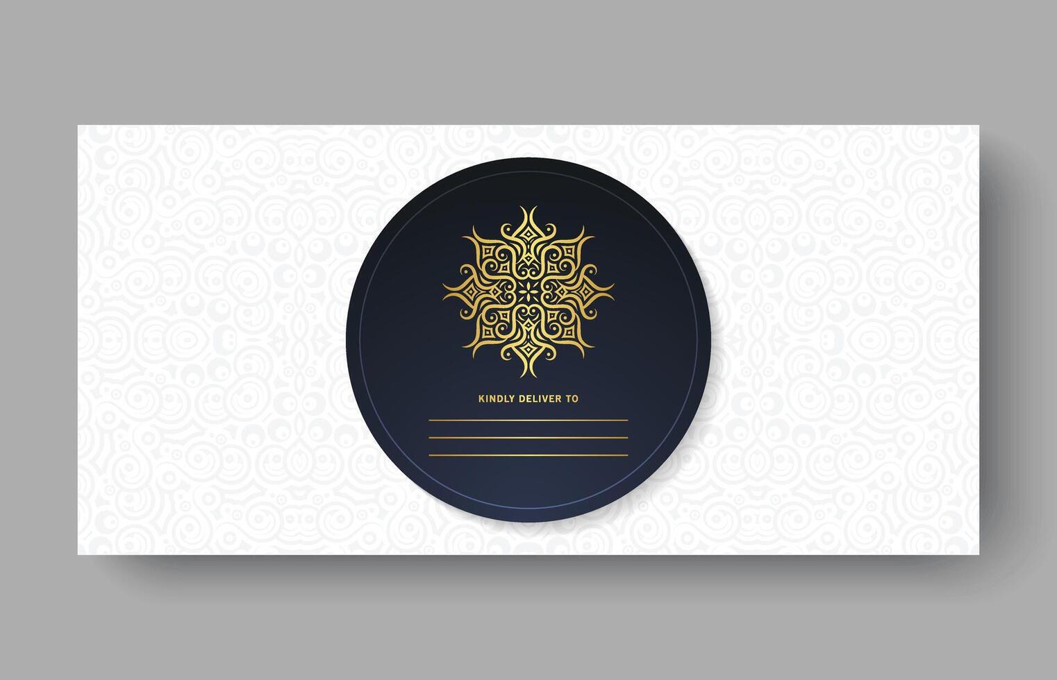 luxury gold emblem invitation card design vector