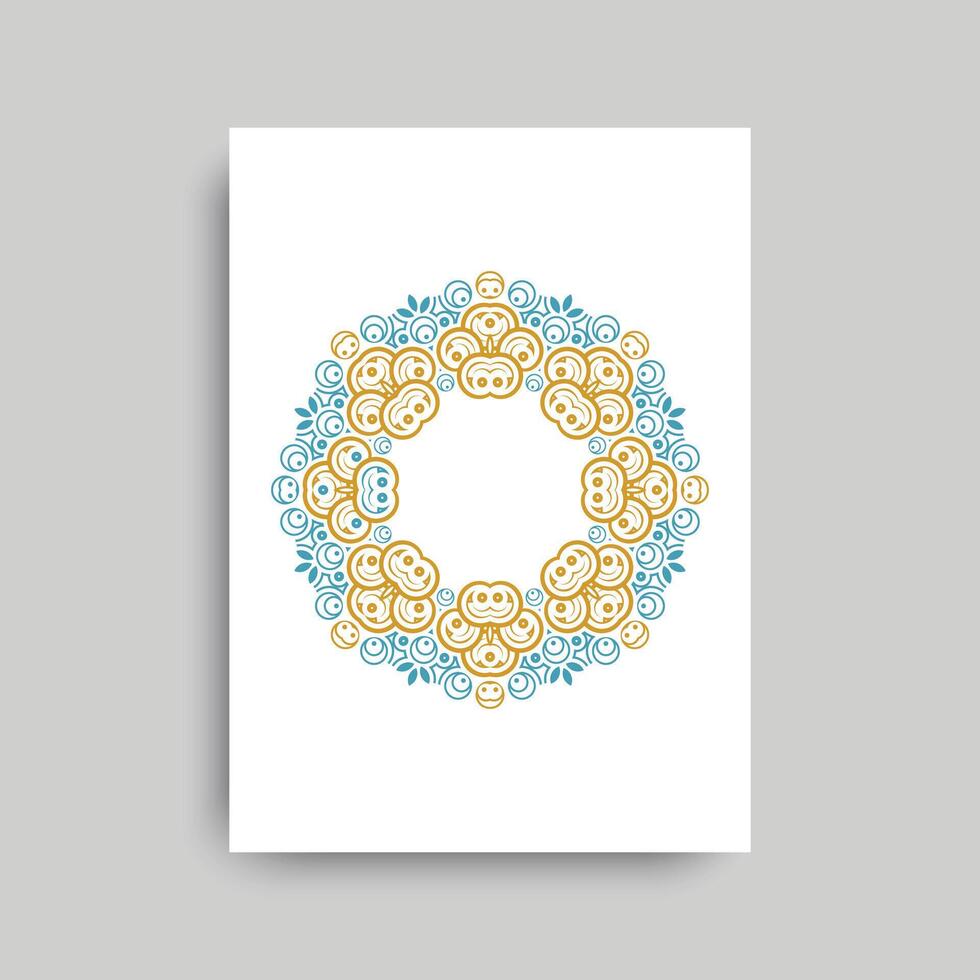 colorful border pattern cover template. vector