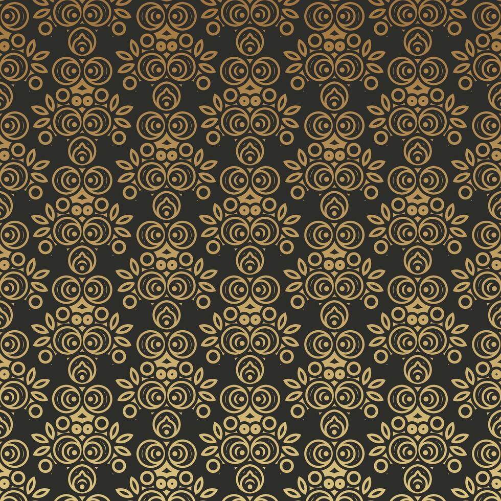 luxury dark retro seamless pattern background vector