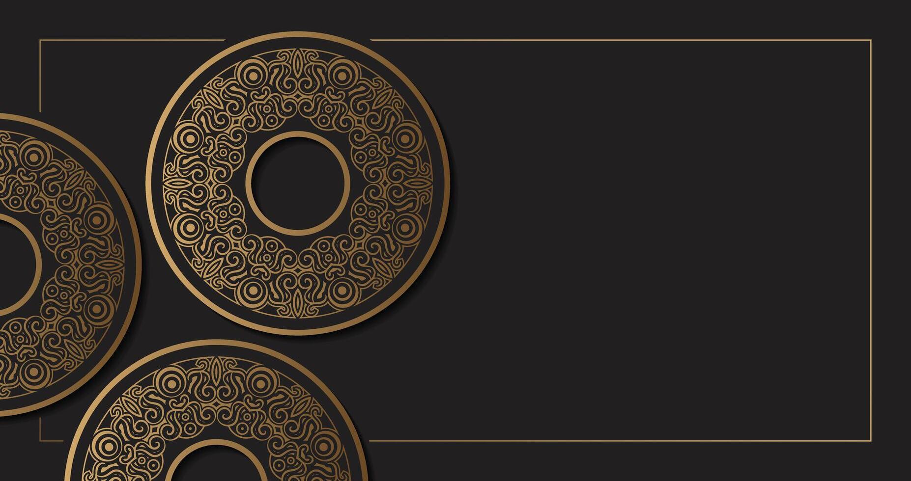 Luxury gold classic border pattern background vector