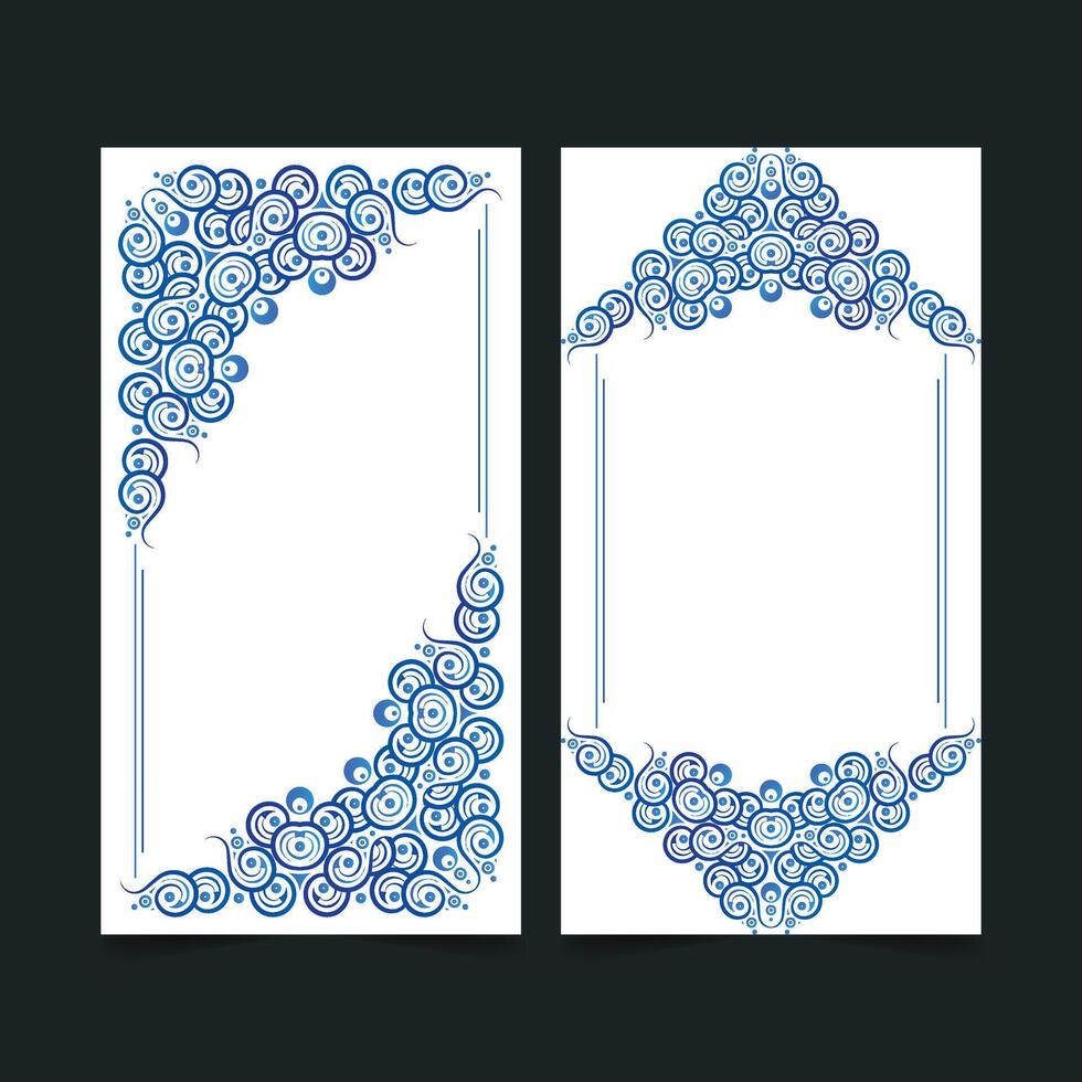 colorful art ornament pattern vertical card vector