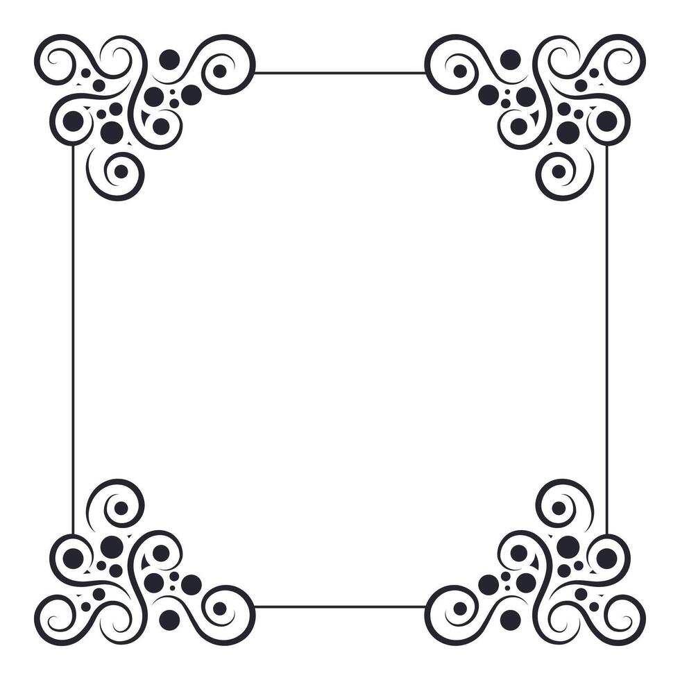 Flat decoration frame design background vector