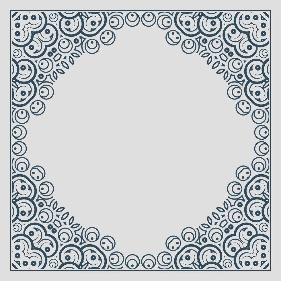 Elegant decorative oriental frame design background vector