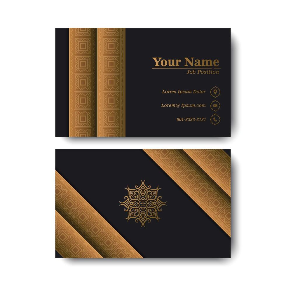 Luxury business card template with Ornament vector