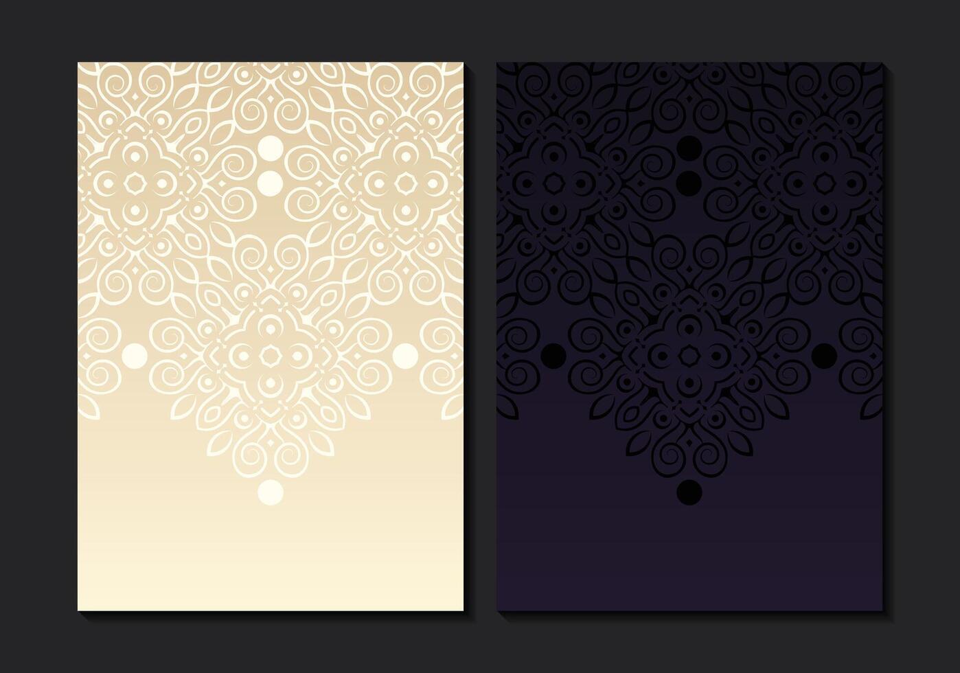 ornament pattern book cover style vector