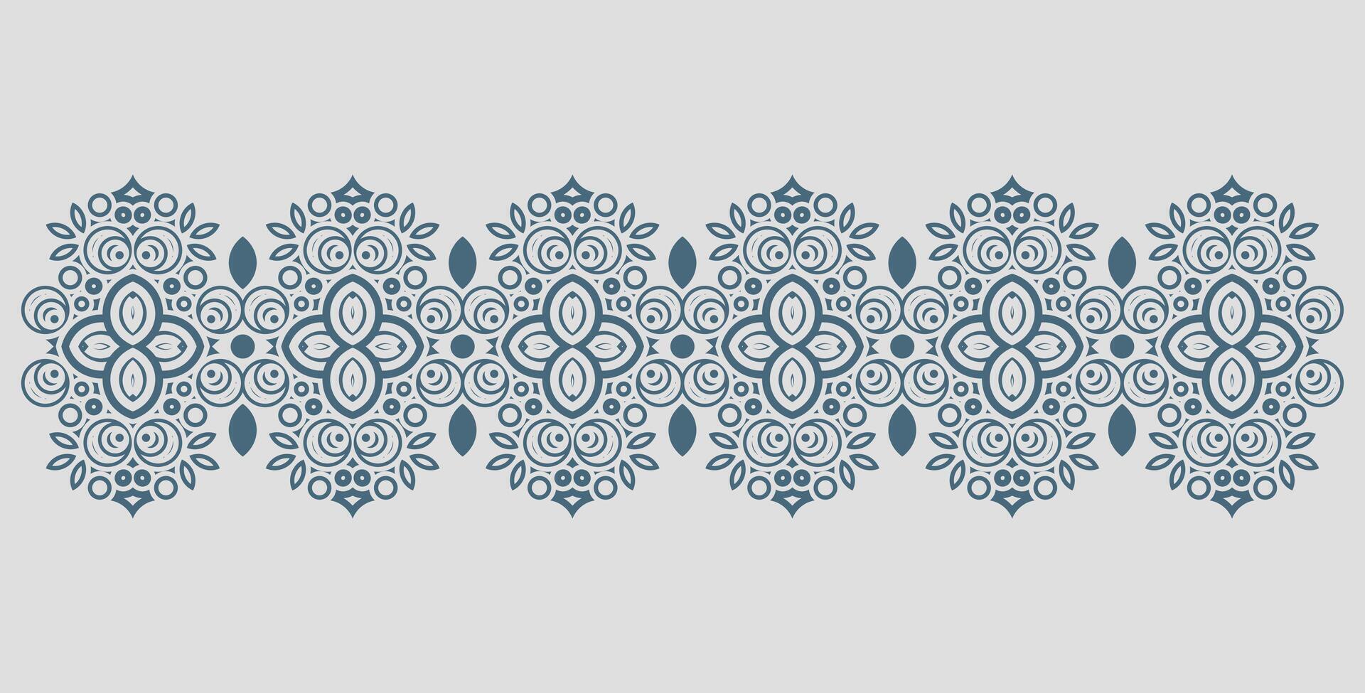 retro ornament style ethnic seamless borders vector