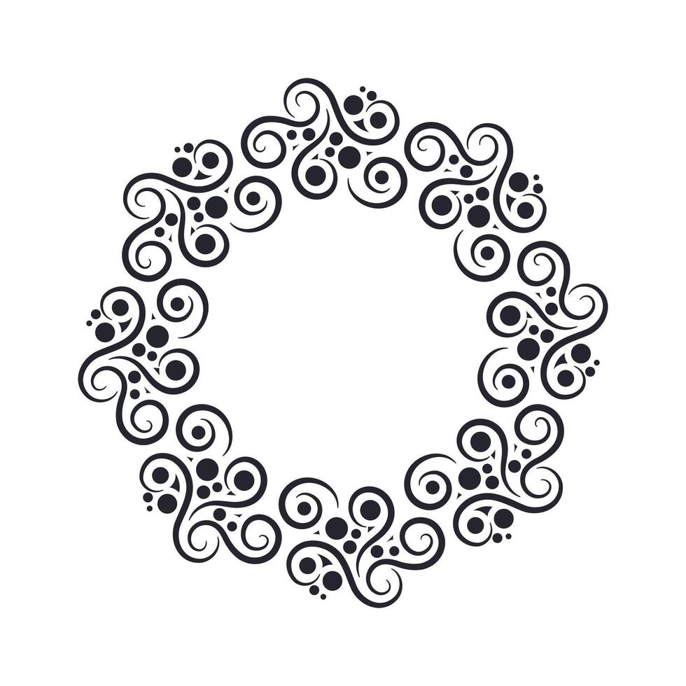 decorative circle lines border style background vector
