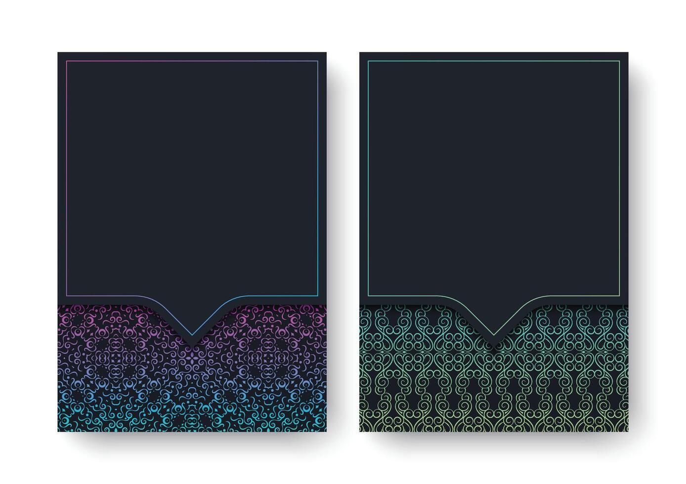 gradient dark art geometric pattern cover design vector