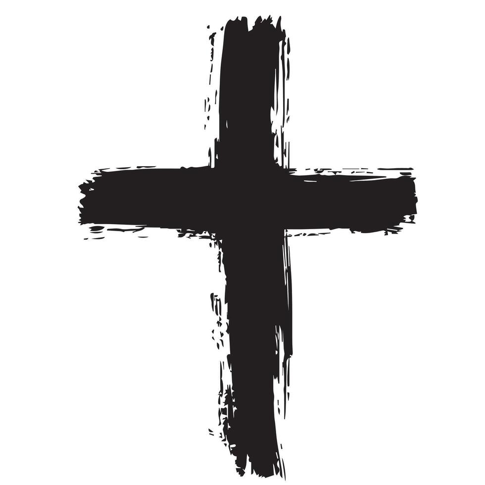 Eternal Worship Distressed Cross Texture vector