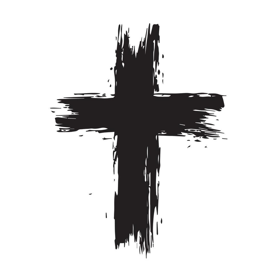 Hollow Strength Blackened Religious Symbol vector