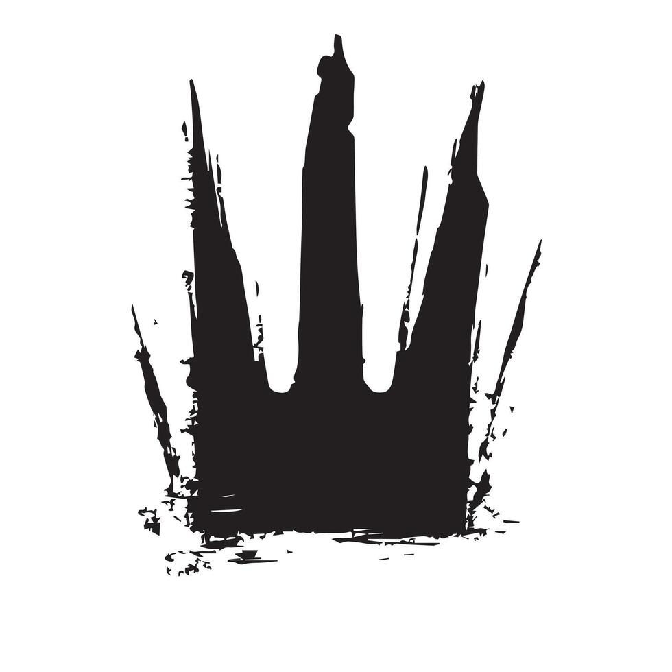 Gothic Reign Distressed Crown Art vector