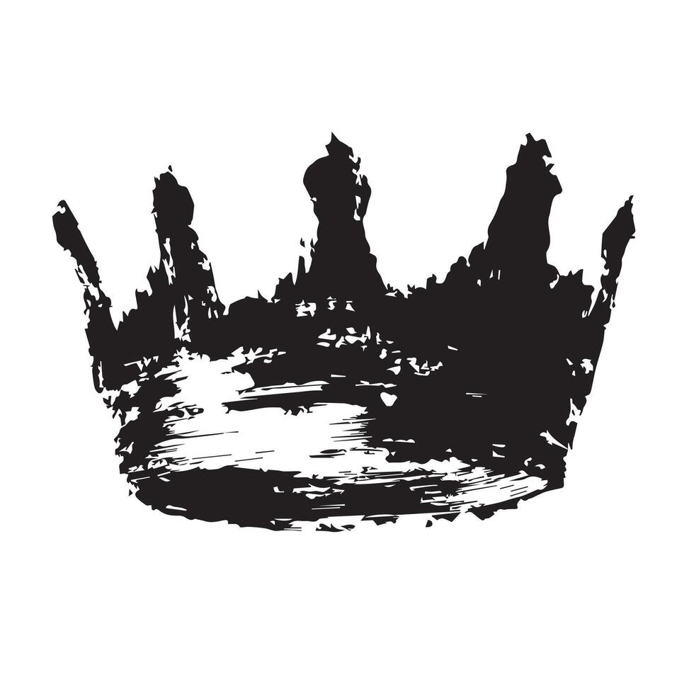 Warped Monarchy Abstract Grunge Crown vector
