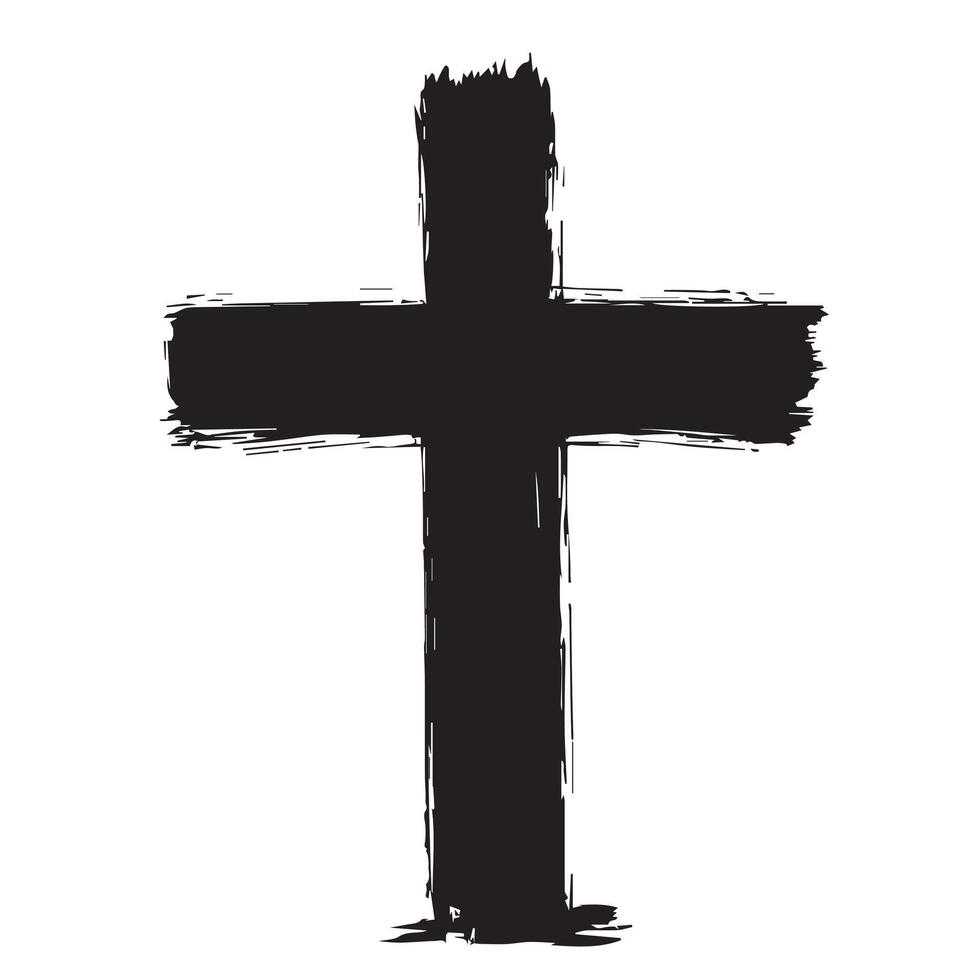 Stained Soul Dark Christian Cross vector