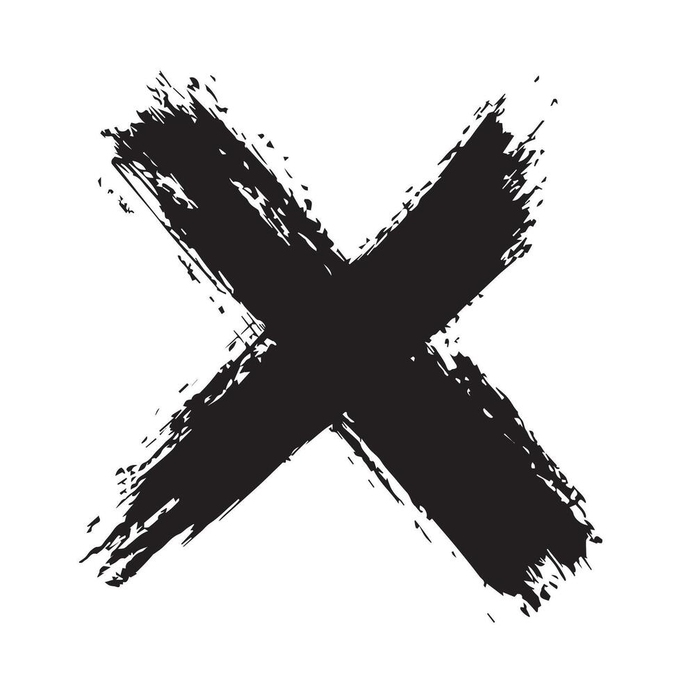 Gritty Symbol Blackened Religious Cross vector