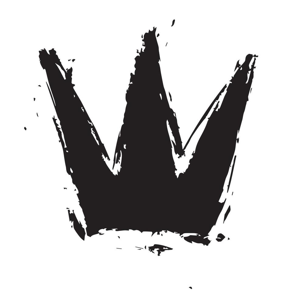 Regal Ruin Worn Crown Emblem vector