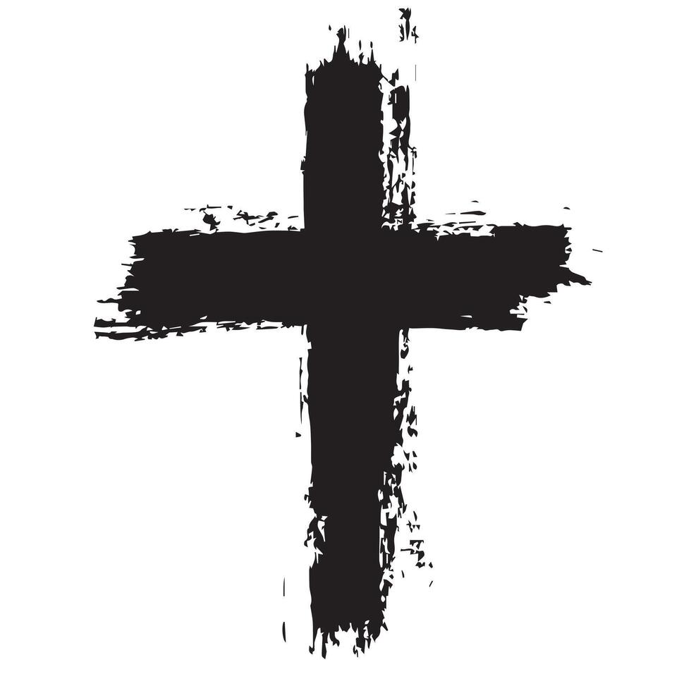 Rustic Worship Simple Christian Cross vector