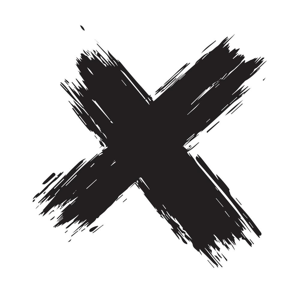 Rustic Christian Cross Blackened Texture vector