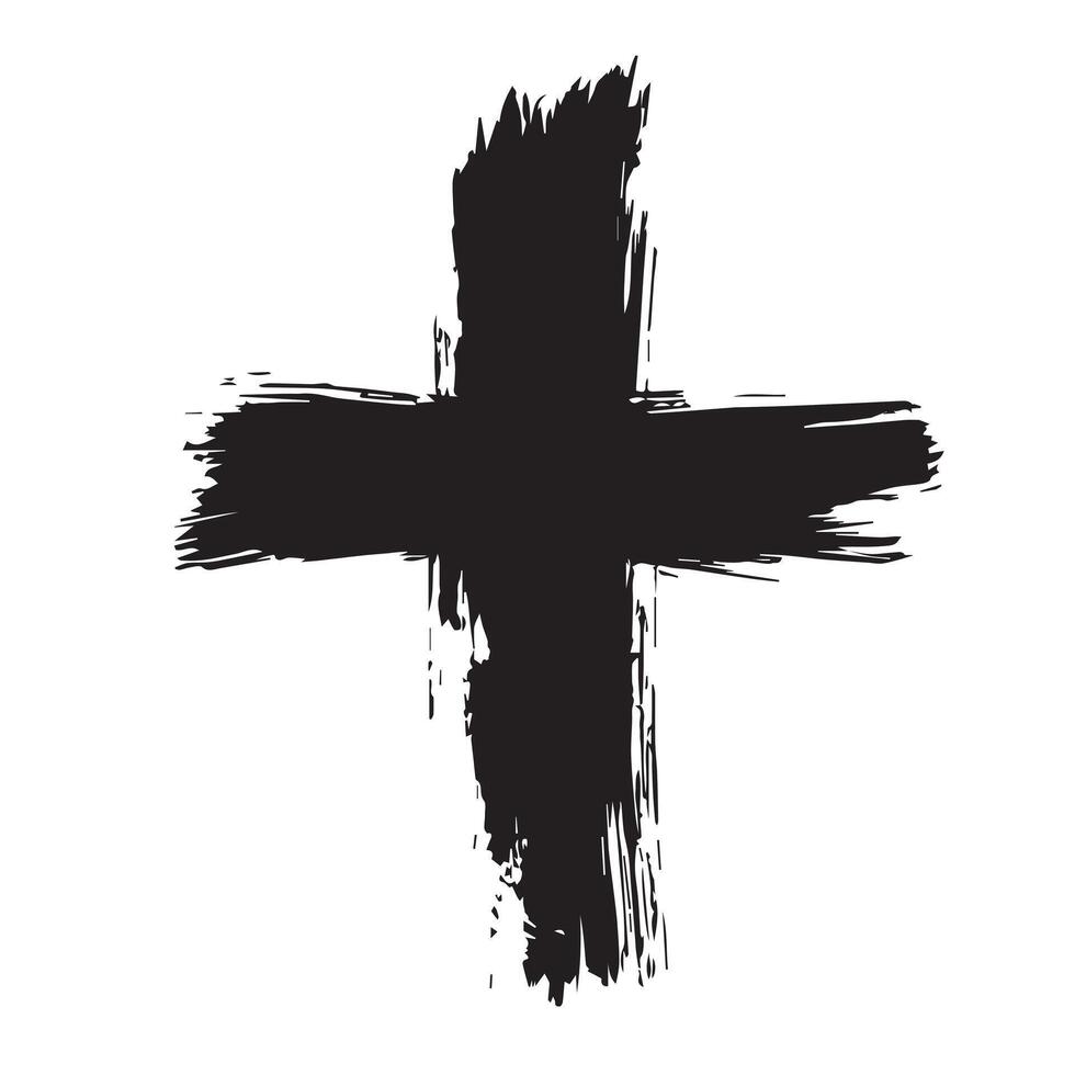 Deep Texture Christian Cross Design vector