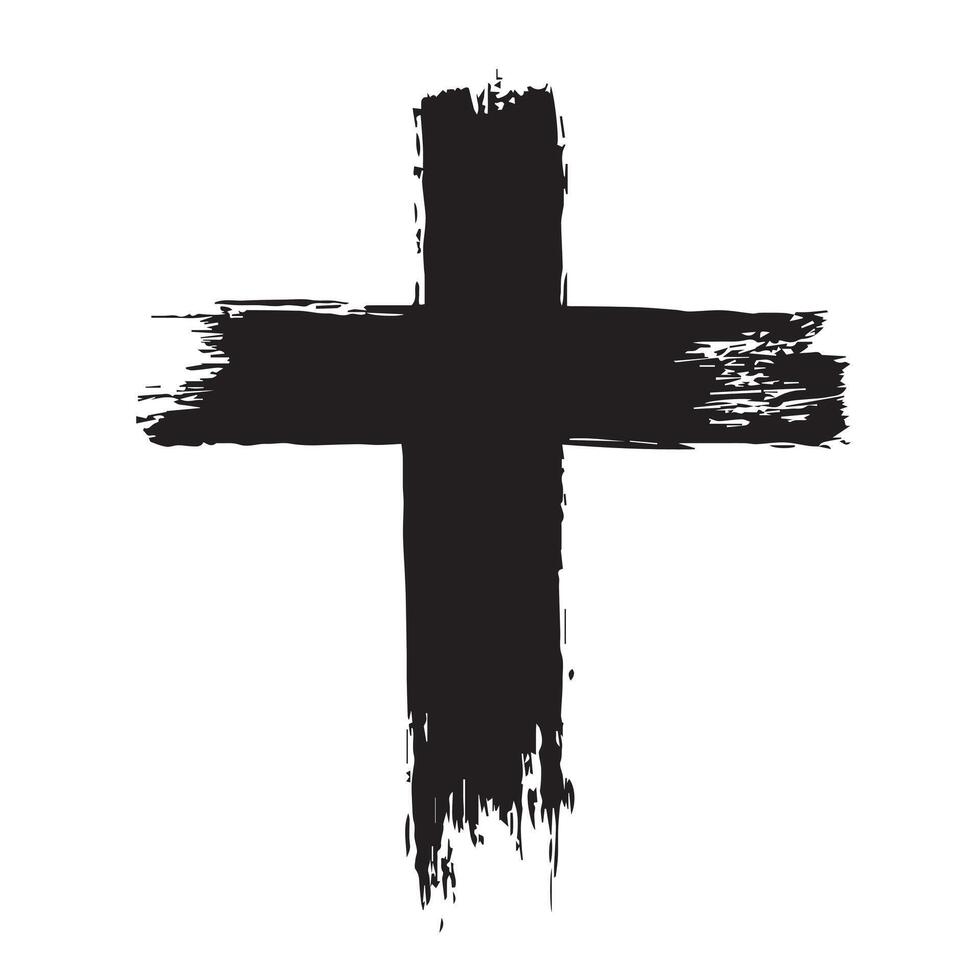 Rugged Elegance Christian Cross Texture vector