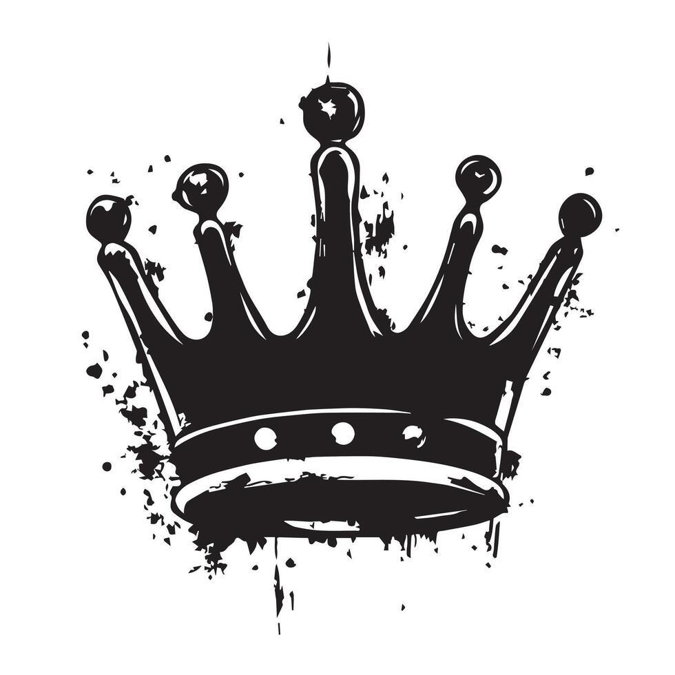 Gothic Regal Abstract Crown Symbol vector