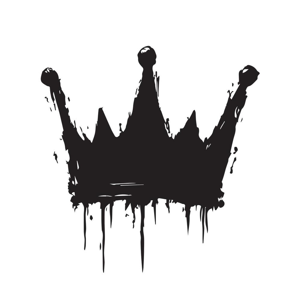 Midnight Monarchy Black Crown Design vector