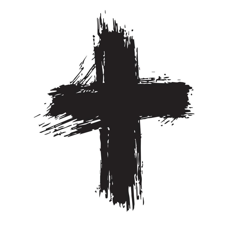 Ancient Devotion Grunge Cross Texture vector