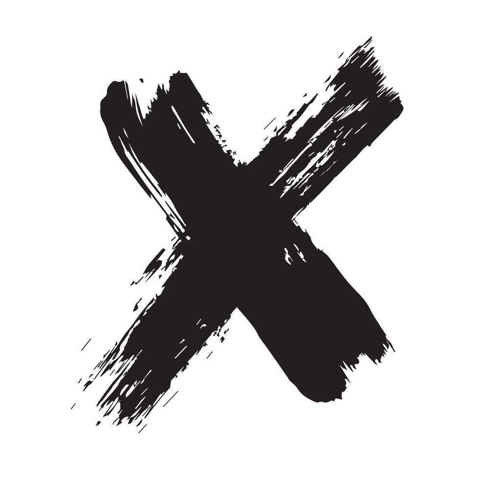 Minimalist Strength Black Grunge Cross vector
