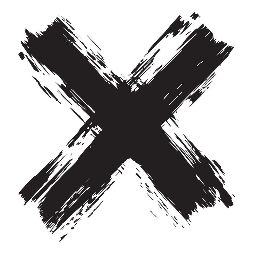 Hollow Shadows Distressed Cross Design vector