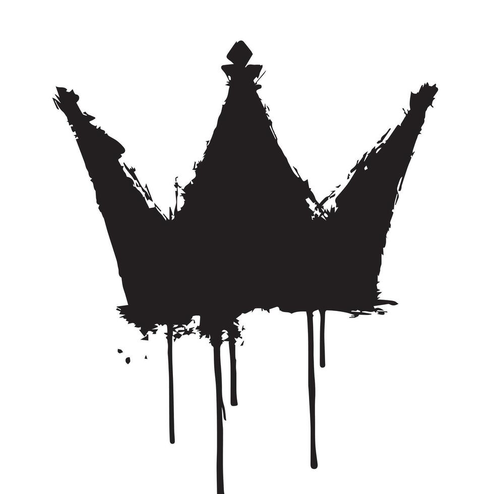Corrupted Crown Dark Regal Symbol vector