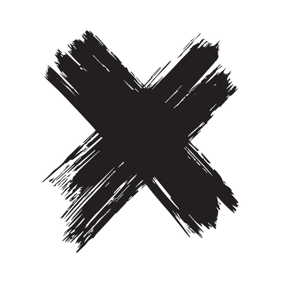 Rustic Spirit Black Grunge Cross vector