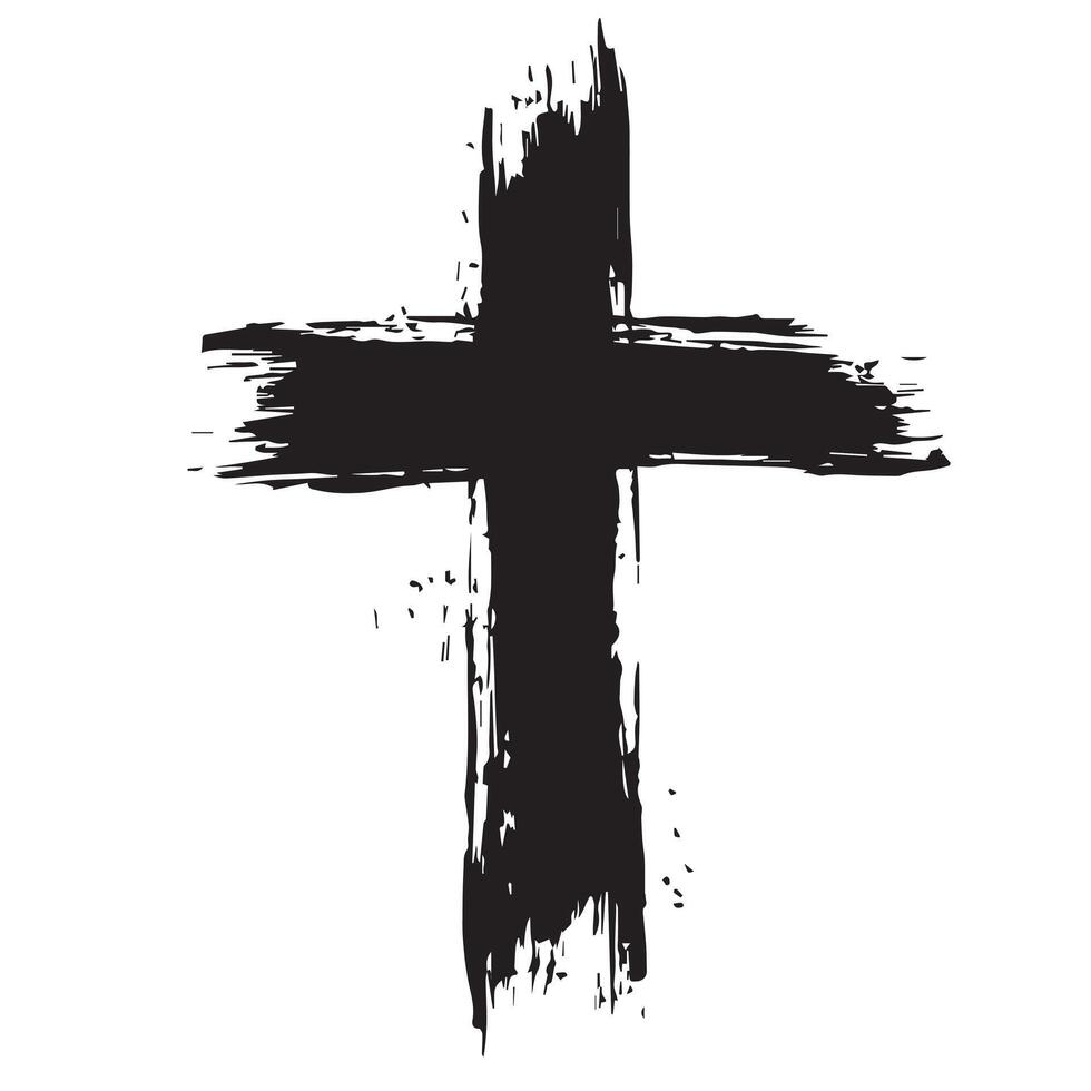 Sacred Scars Blackened Cross Texture vector