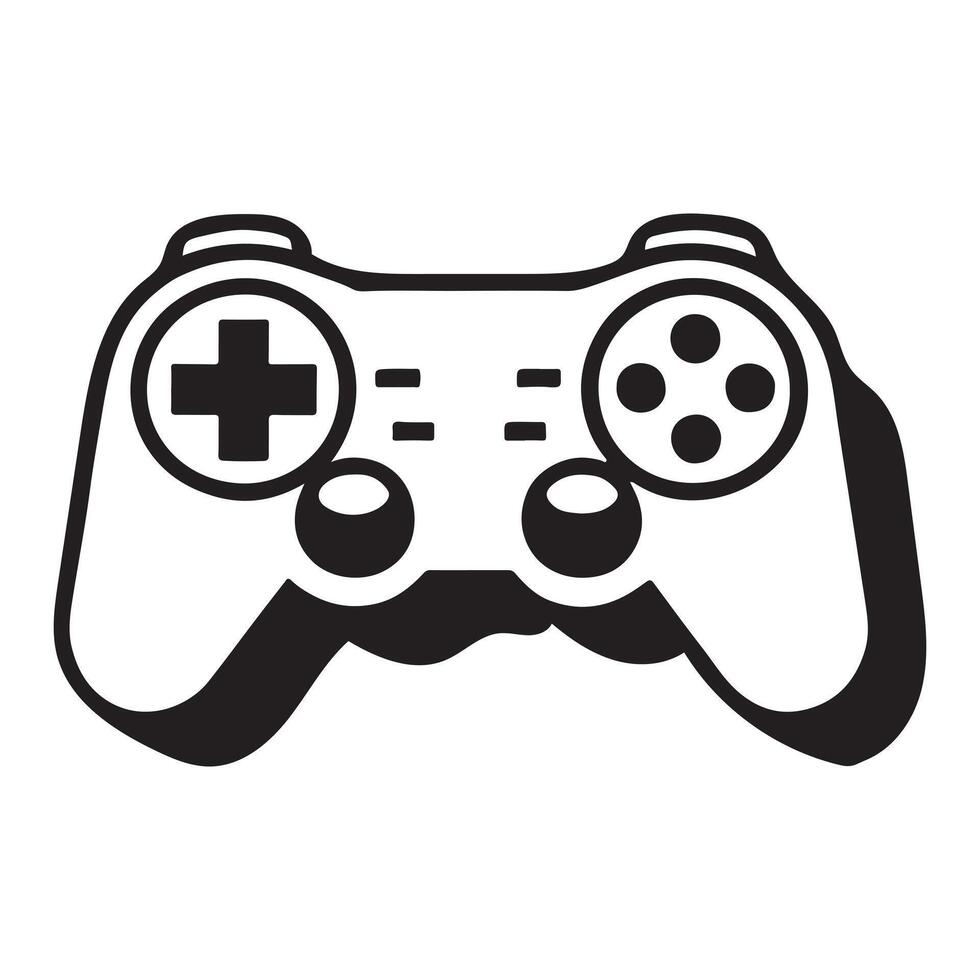 Game control Silhouettes illustration vector