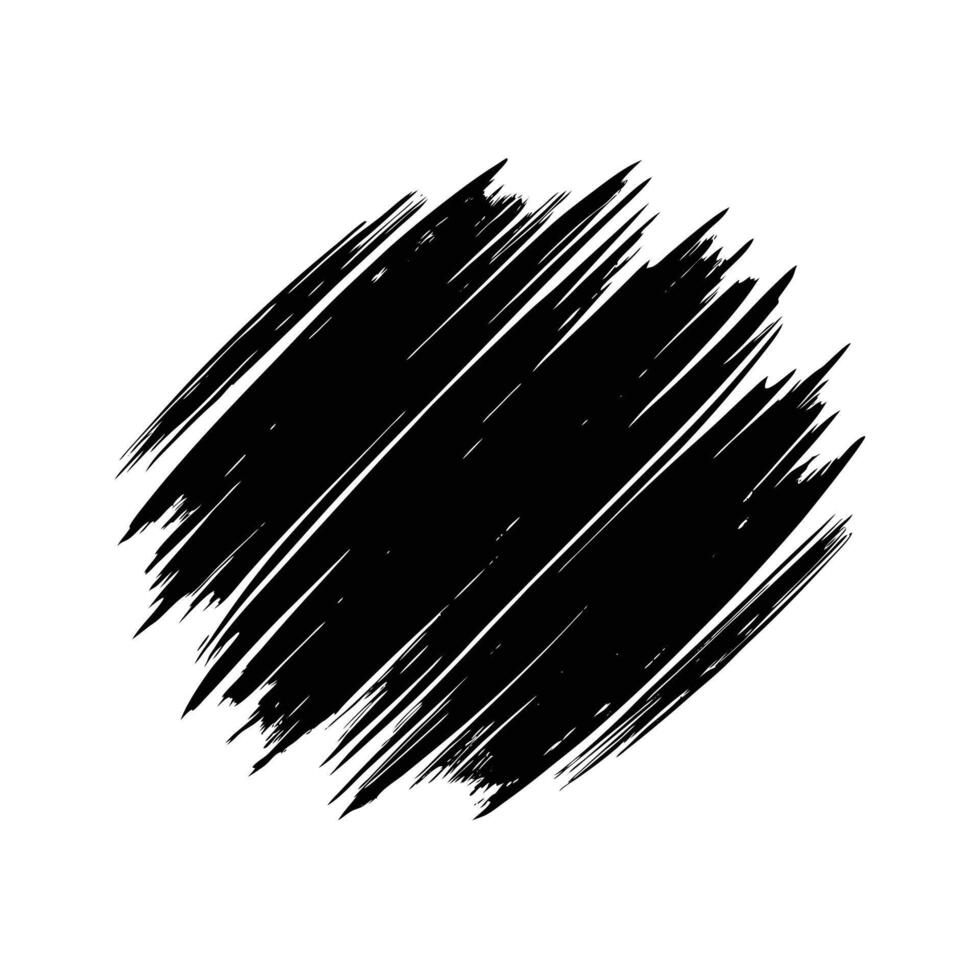 Abstract Black Brush Stroke Grunge Texture Design Element vector