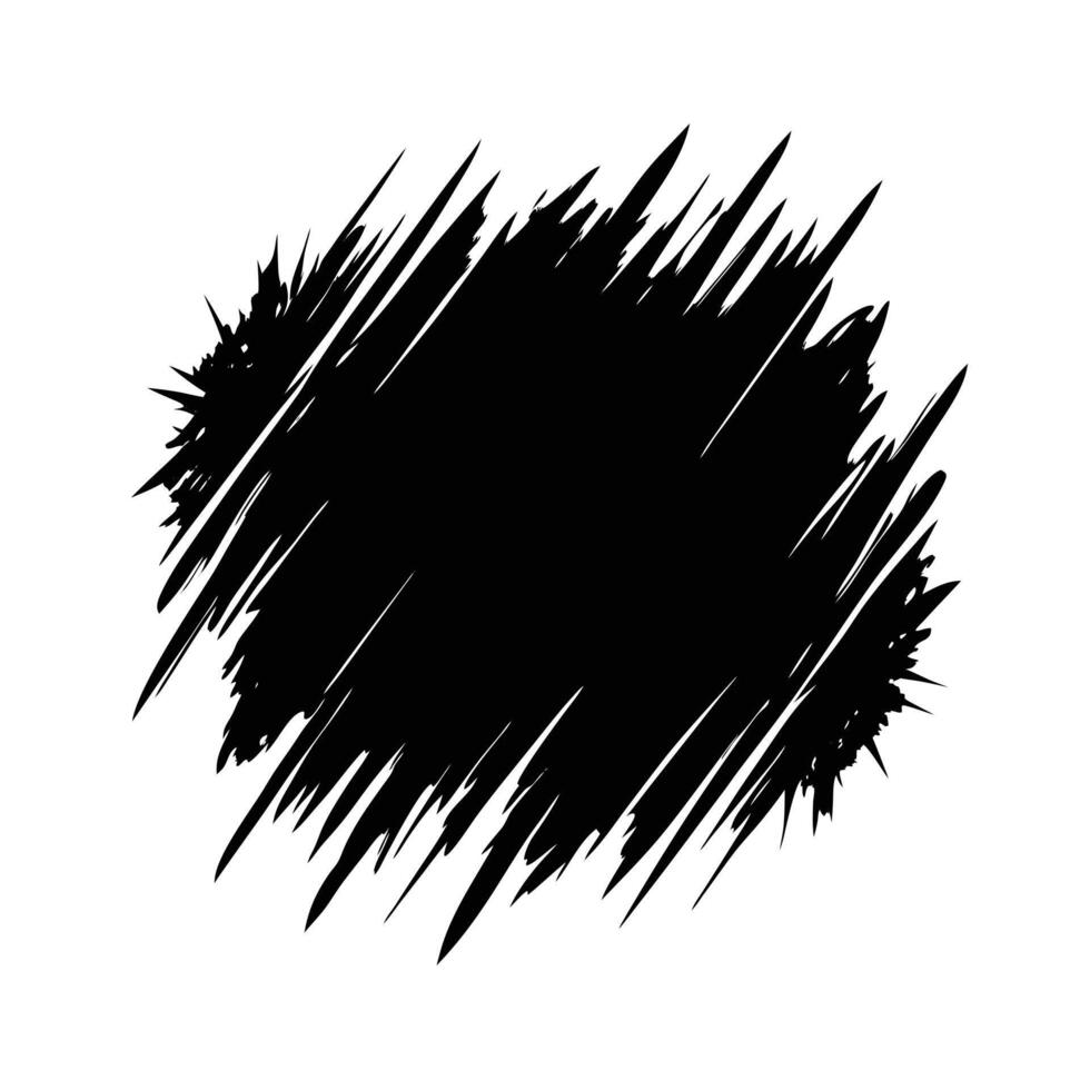 Abstract Black Ink Brush Stroke Grunge Texture Design Element vector