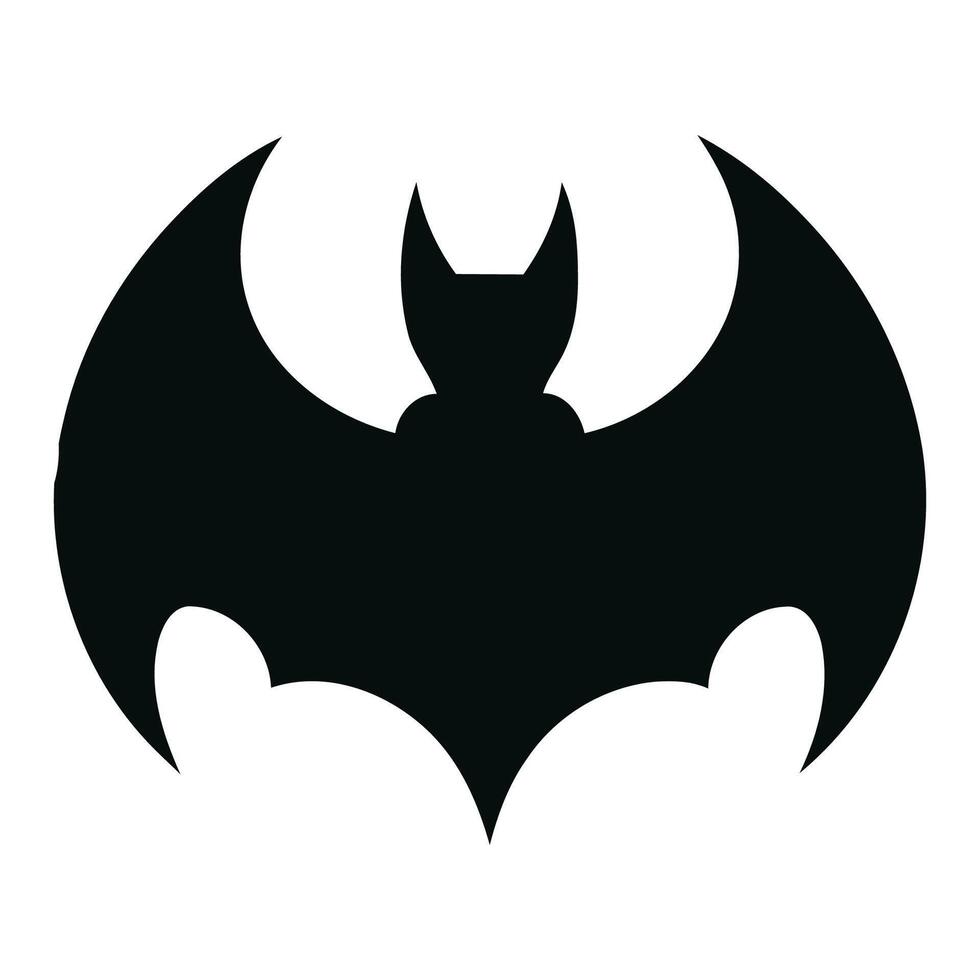 Minimalist Black Bat vector