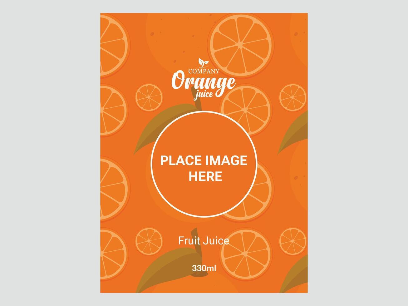Orange Juice Can Label Template vector