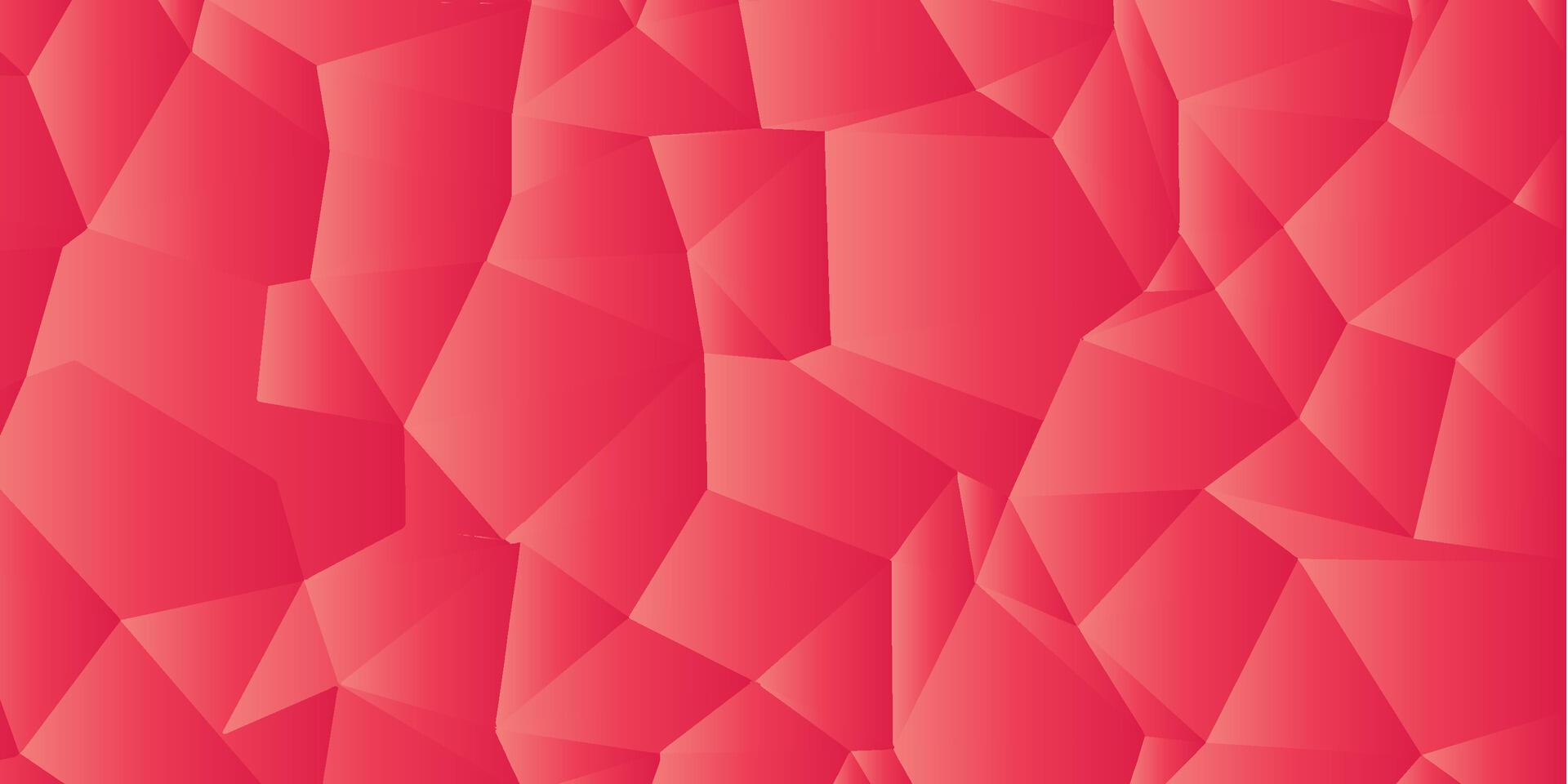 Geometric motifs. Faceted shapes. Red gradient. Abstract design. 3D effect. Polygonal structure. Modern style. Textured surface. Low poly abstract background. Scale texture. Modern and contemporary. vector