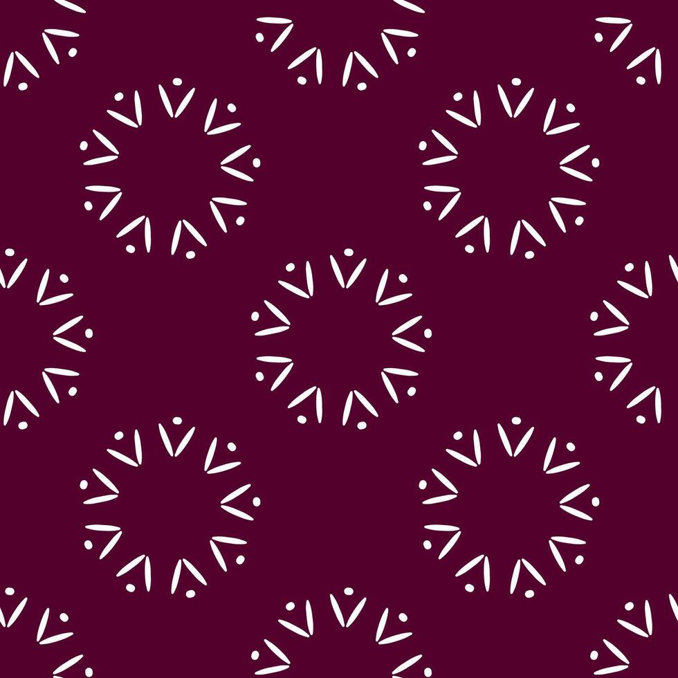 Seamless pattern with circles on a maroon background vector